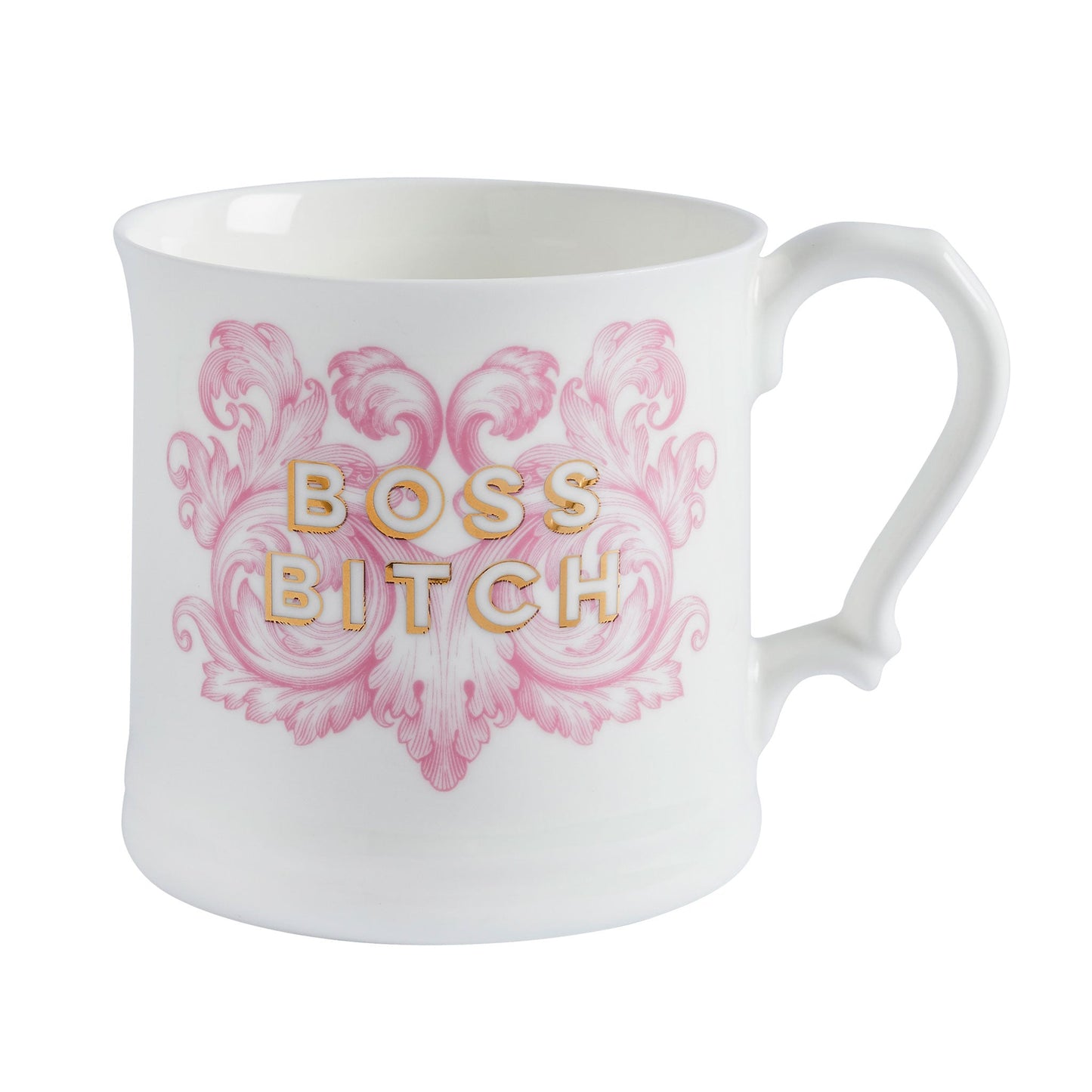 Boss Bitch Fine Bone China Mug, Gilded in Real 18ct Gold, 400ml Large Size - Cheeky Mare