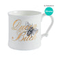 Queen Bitch Fine Bone China Mug, Gilded in Real 18ct Gold, 400ml Large Size - Cheeky Mare