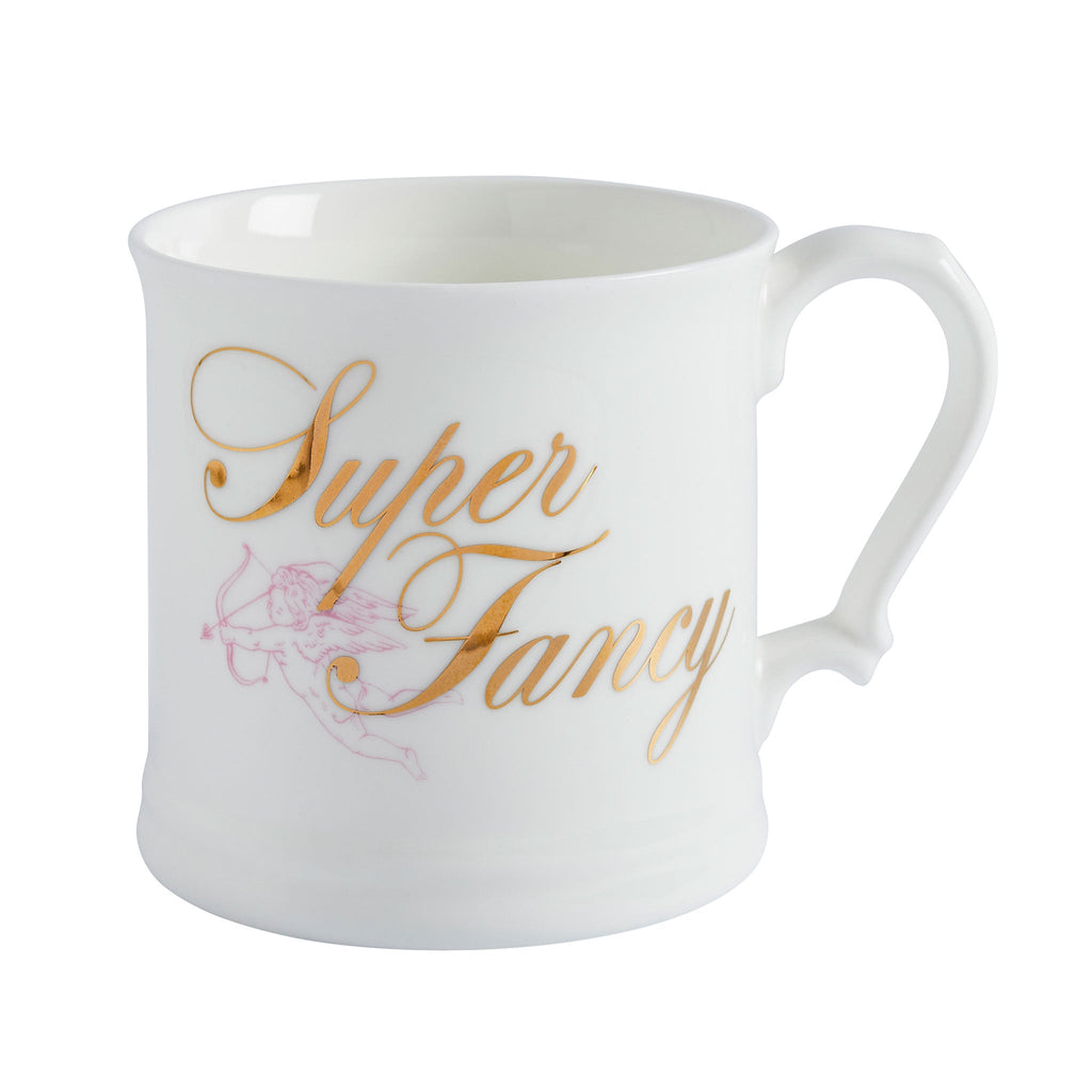 Super Fancy Fine Bone China Mug, Gilded in Real 18ct Gold, 400ml Large Size - Cheeky Mare